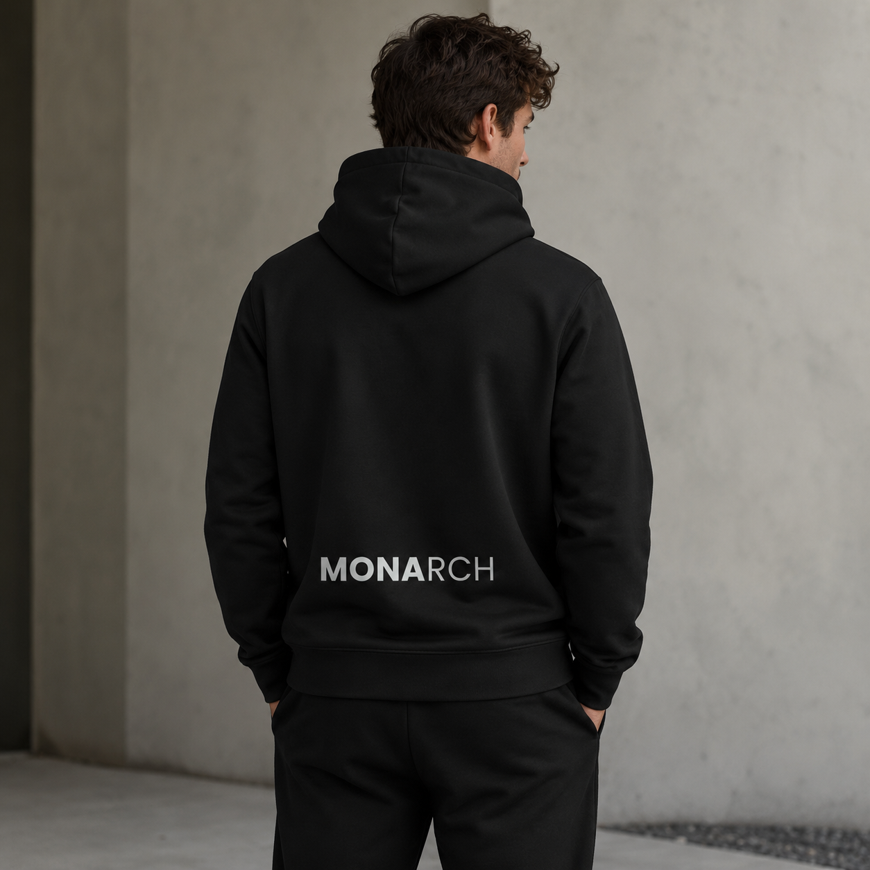 Sweat à capuche Unisexe MONARCH - Black