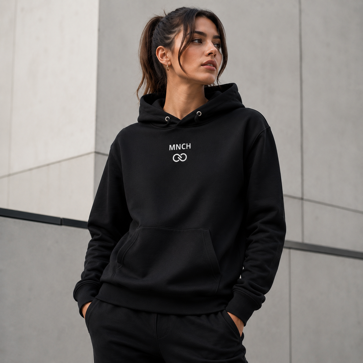 Sweat à capuche Unisexe MONARCH - Black