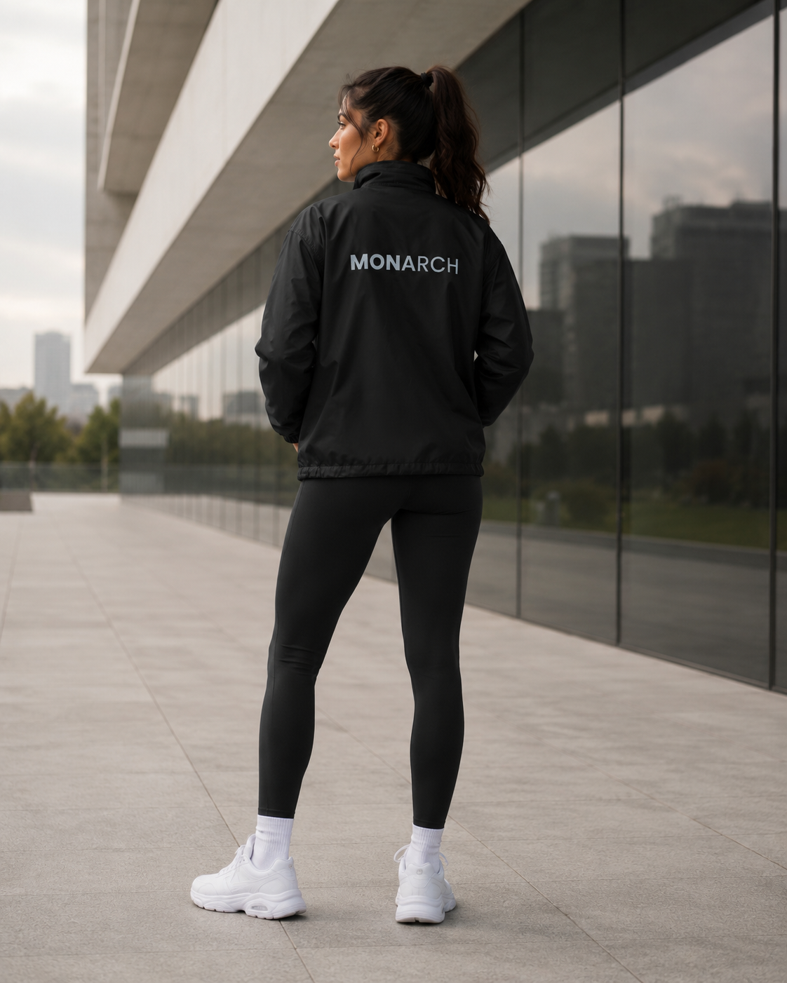 Unisex Windbreaker MONARCH - Black