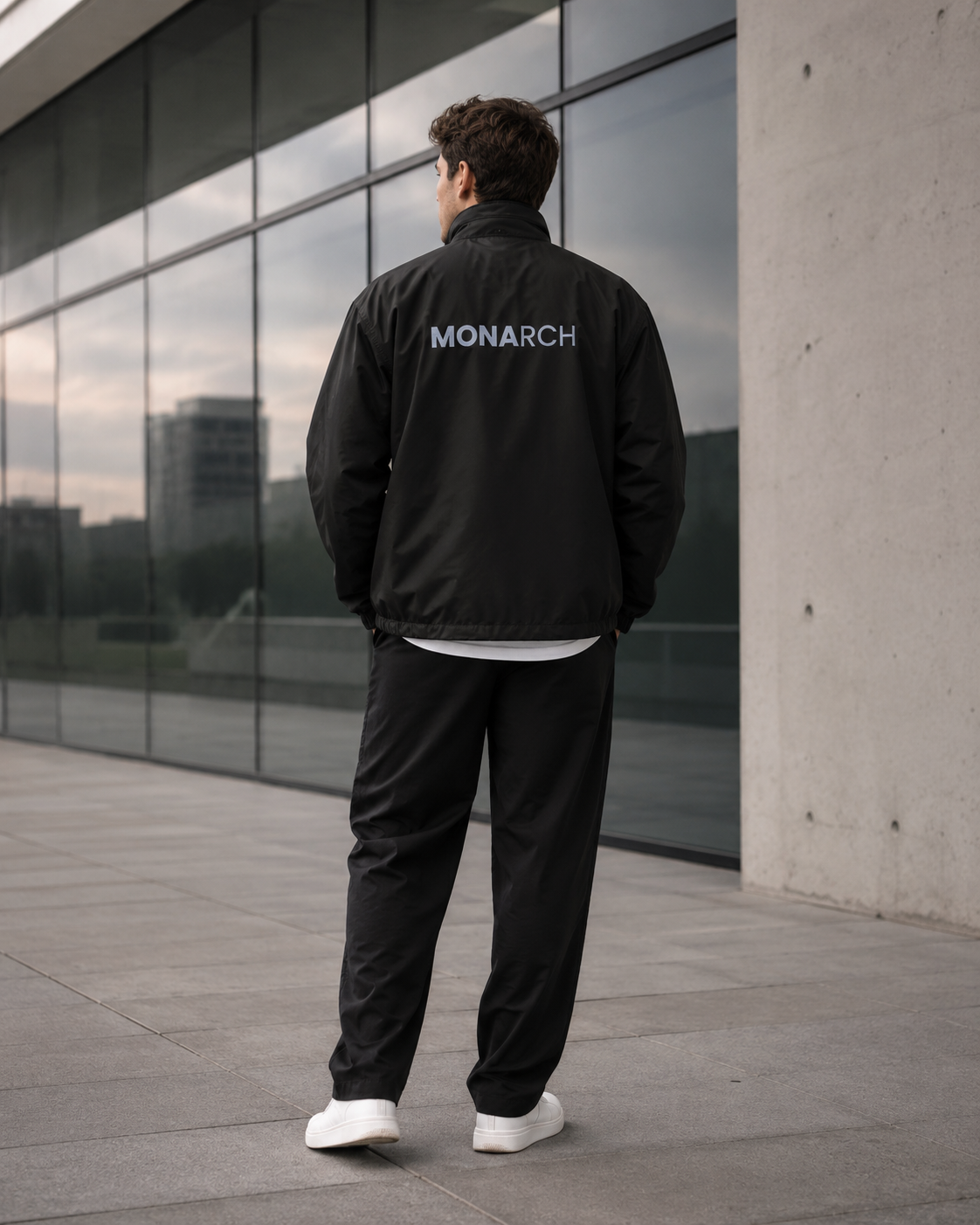 Unisex Windbreaker MONARCH - Black