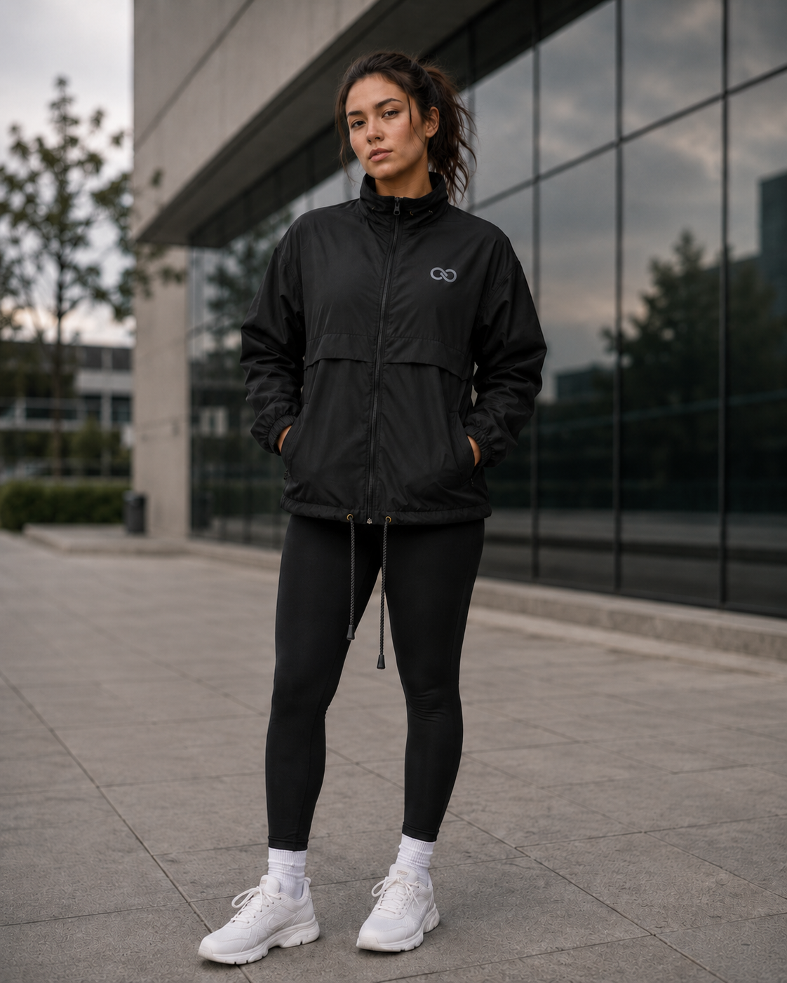Unisex Windbreaker MONARCH - Black