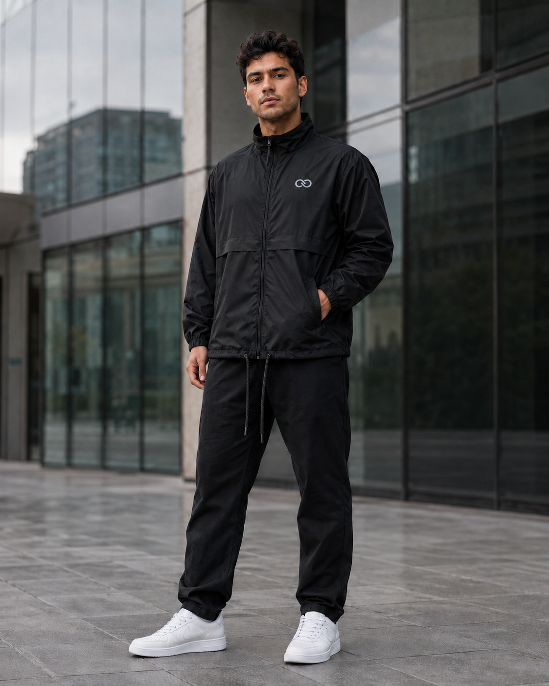 Unisex Windbreaker MONARCH - Black