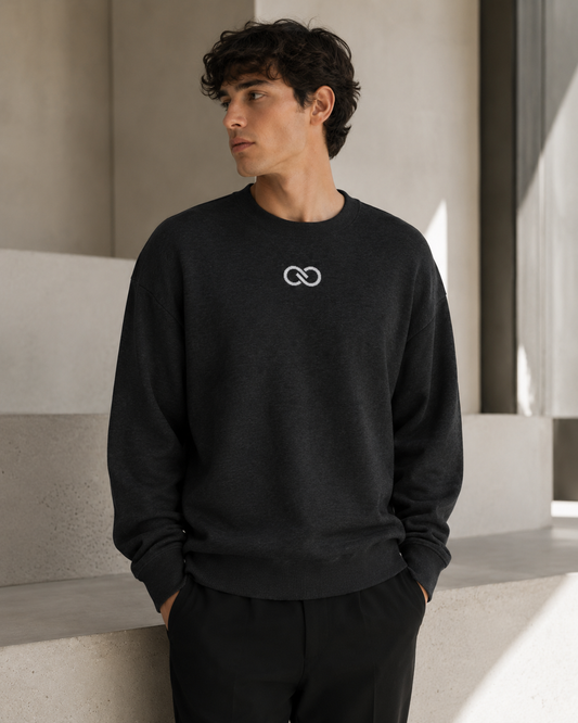 Knitted Sweatshirt MONARCH - Black