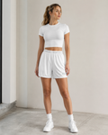 Short en Maille - Blanc Givré